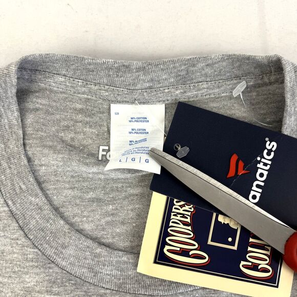 New Mens Fanatics Milwaukee Brewers Cooperstown Collection T-Shirt Sz L NWT Gray - Picture 4 of 6